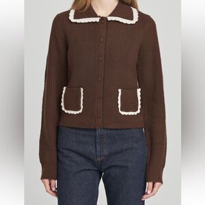 WAYF Millie Cardigan - Chocolate